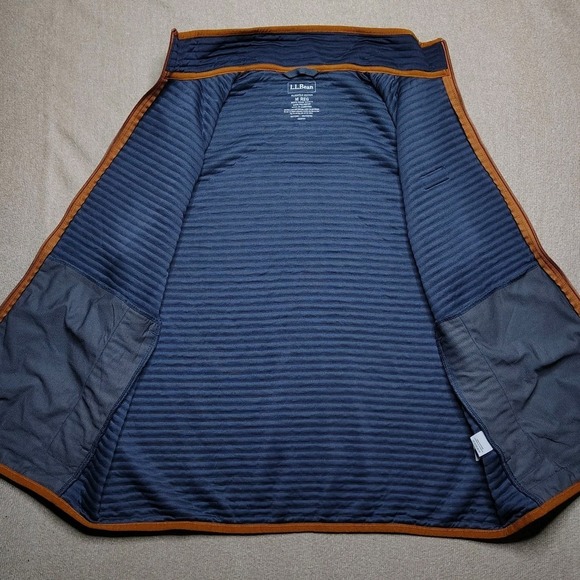 LL Bean Airlight Vest Mens M Navy Blue Full Zip Stretch Lightweight Gorpcore - Picture 4 of 8